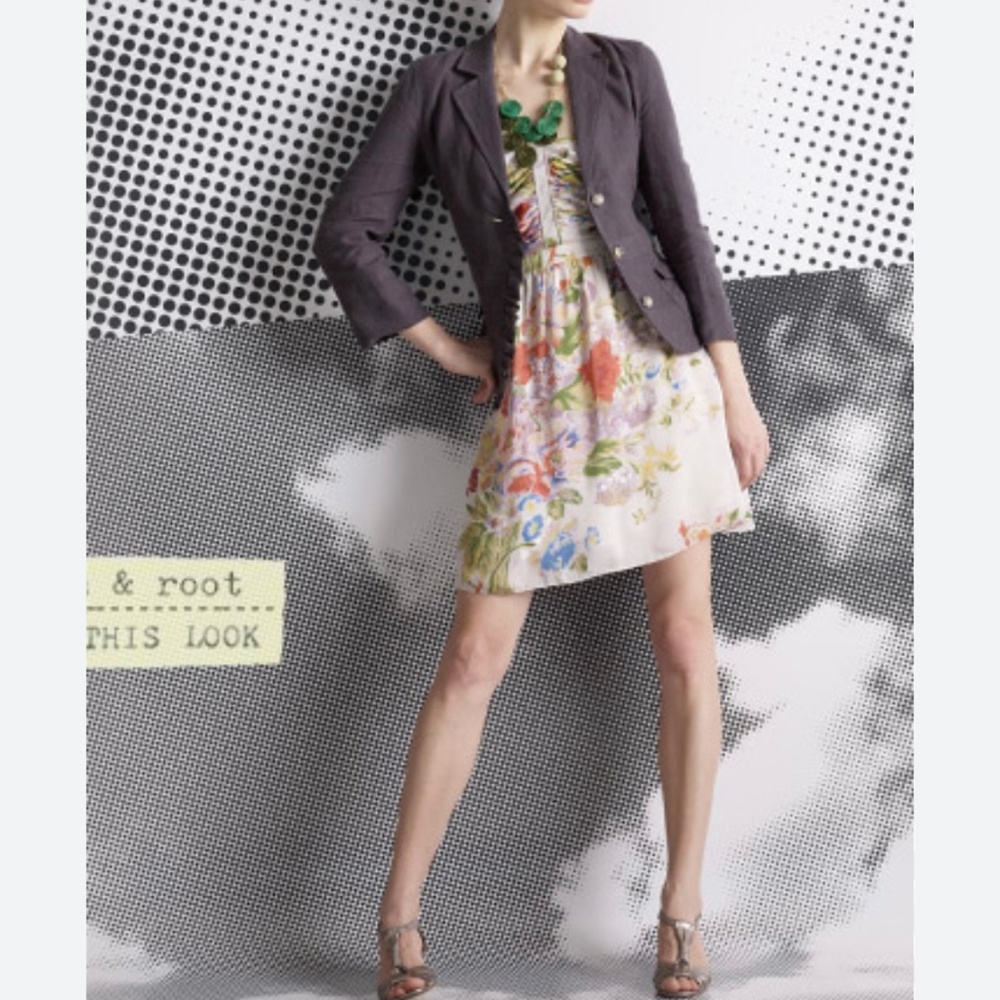 Anthropologie Leifsdottir Summer Twilight Dress, 100% Silk, Size 4 - Picture 3 of 16
